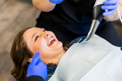 Patient receiving a same-day crown at Lake Bowen Dental Studio