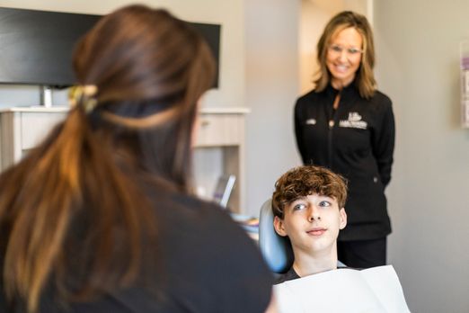 Dental patient undergoing comprehensive dental exam