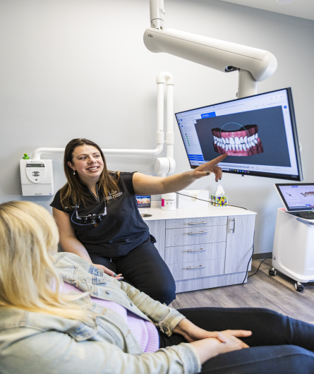 digital dental scanner in use