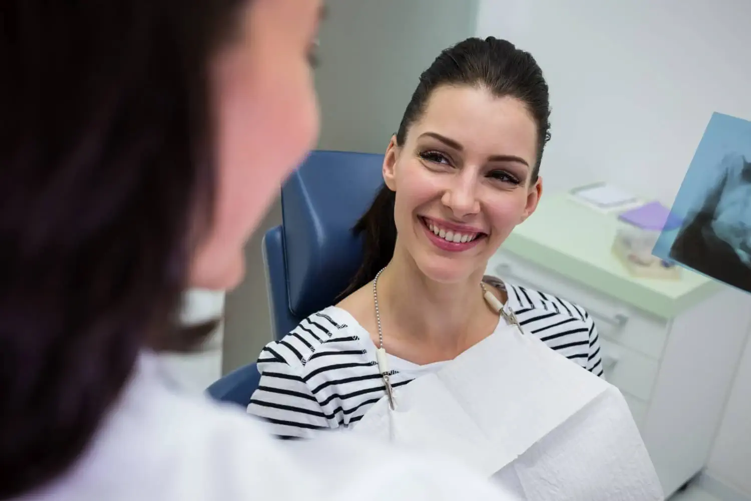 digital dental scanner in use